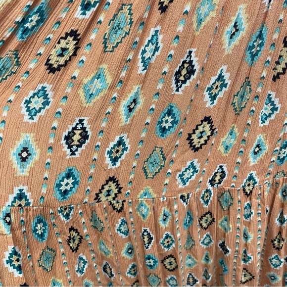 ROCK & ROLL DENIM WOMEN'S SOUTHWESTERN TIERED SLEEVELESS MAXI DRESS medium - Picture 6 of 12